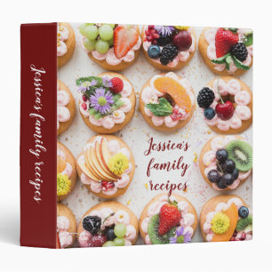 Classeur Cookies Nom personnalisé Recettes de famille Pâtis