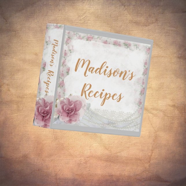 Classeur Cooks Rose personnalisé Organisateur de recettes c (Créateur téléchargé)