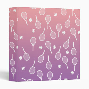 Classeur Cool Blanc Retro Racquets de Tennis Motif Gradient