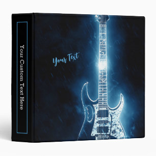 Classeur Cool de guitare bleu électrique