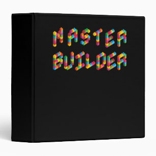 Classeur Cool Master Builder Funny Building Blocks Cadeau