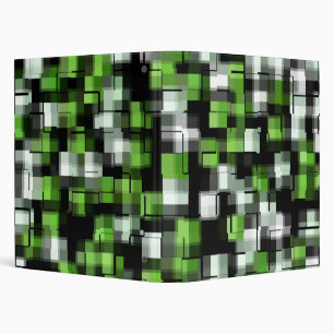 Classeur COOL Vert noir blanc Abstrait Plaid