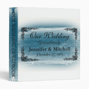 Classeur Cool vintage et élégant Mariage Abstrait Guestbook