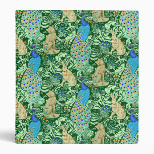 Classeur Copie de paon de Nouveau d'art, bleu de cobalt et