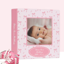 Coquette Bows & Blossoms Custom Baby Photo Album