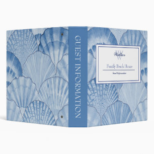 Classeur Coquille d'aquarelle bleu doux Personnalisé 3 Clas