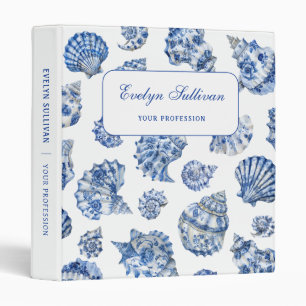 Classeur coquilles bleues