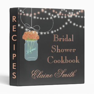 Classeur corail floral Chalkboard Mason Jar Dossier de rece