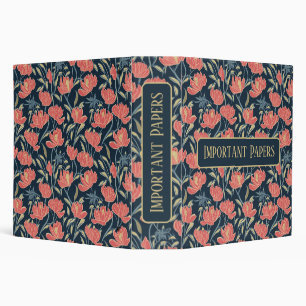 Classeur Coral Breeze Floral Personnalisé