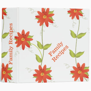 Classeur Coral Orange Floral