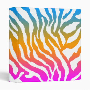 Classeur Corey Tiger 80s Retro Tiger-Stripe couleur sur bla