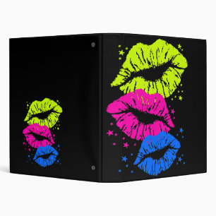 Classeur Corey Tiger 80s Vintage Lips & Stars Kisses