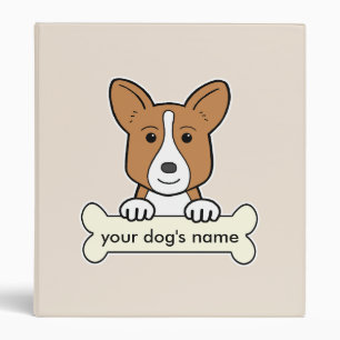 Classeur Corgi personnalisé de Gallois de cardigan
