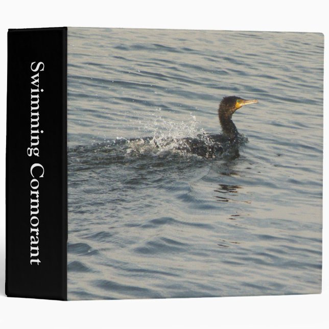 Classeur Cormorant de natation (2 po) (Devant/Côté)