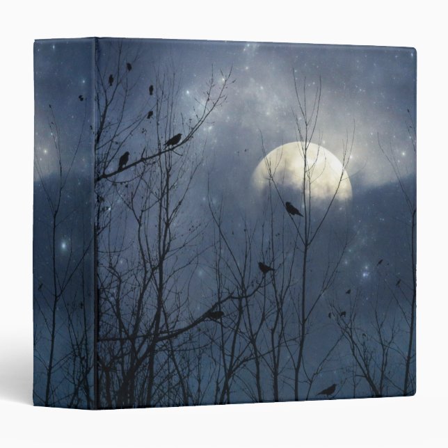 Classeur Corneilles Parmi Les Étoiles (Devant/Côté)