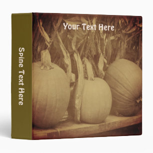 Classeur Cornouailles Citrouilles vintages Automne Personna