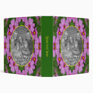 Classeur Cosmos Rose Cadre Fleurs Faisées Ajouter Votre Pho