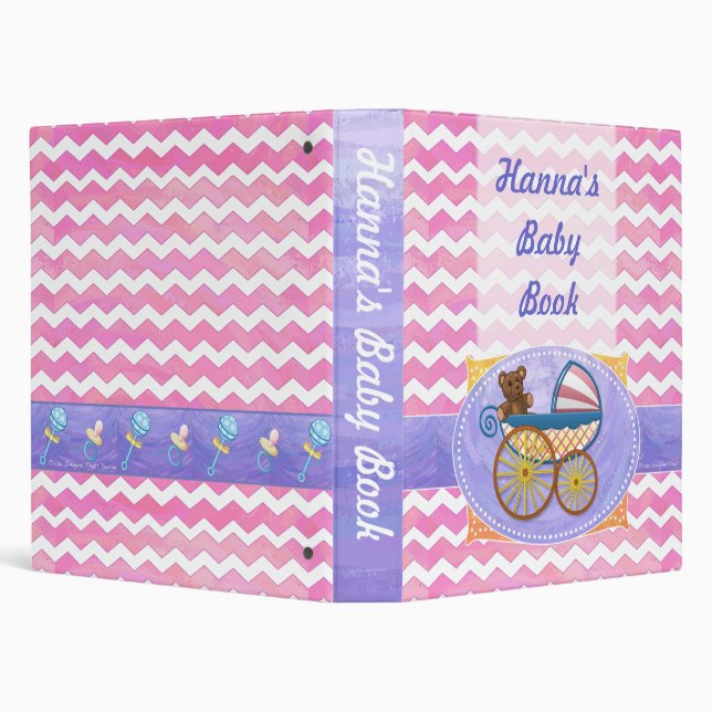 Classeur Coton Candy Livre de bébé rose et pourpre (Arrière-plan)