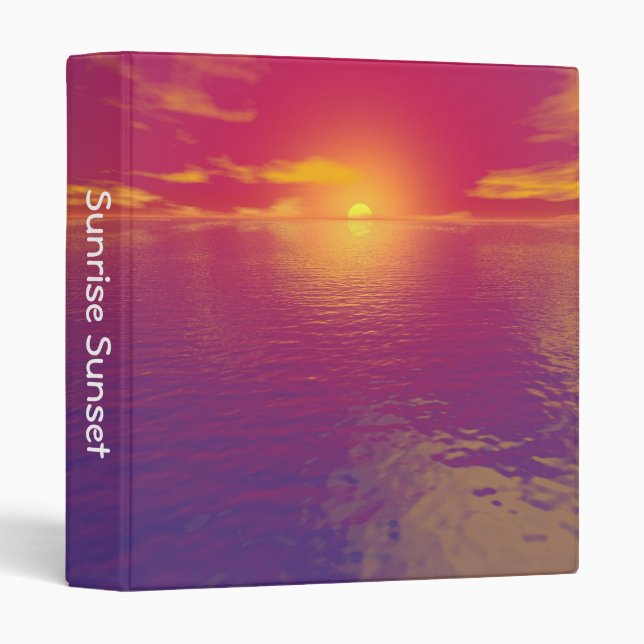 Classeur Coucher de soleil (1 po) (Devant/Côté)