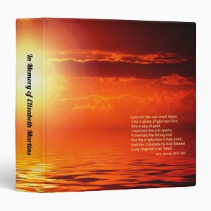 Classeur Coucher de soleil Orange Golden Sky Mer d'inspirat
