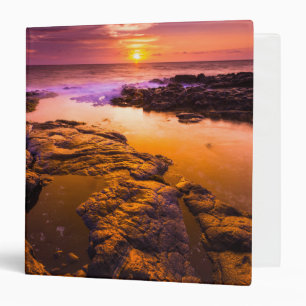 Classeur Coucher de soleil sur des bassins de marée, Hawaï