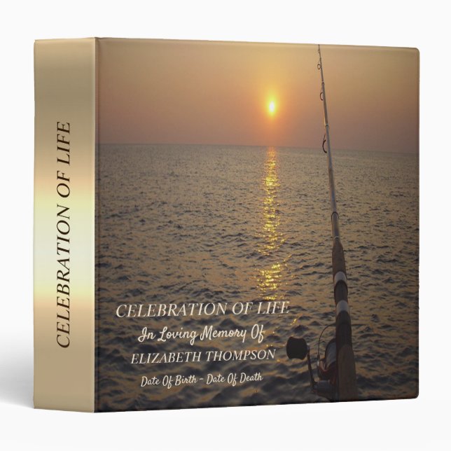 Classeur Coucher de soleil sur la plage, célébration de la  (Devant/Côté)