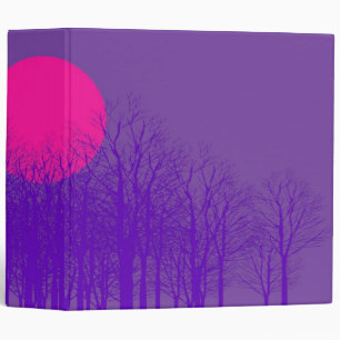 Classeur Coucher de soleil violet vintage