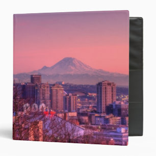 Classeur Coucher du soleil derrière l'horizon de Seattle d
