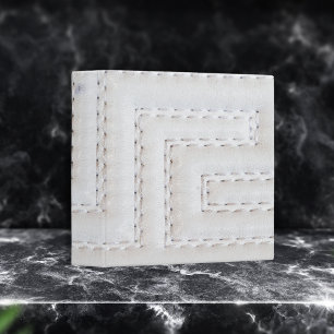 Classeur Couches blanches Faux Cuir