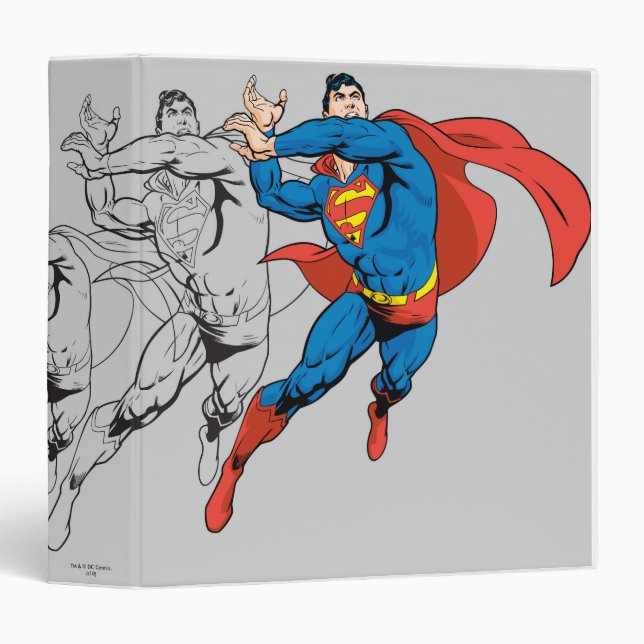 Classeur Couleur de croquis Superman (Devant/Côté)