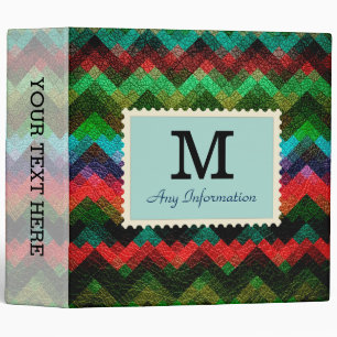 Classeur Couleur en cuir Motif géométrique