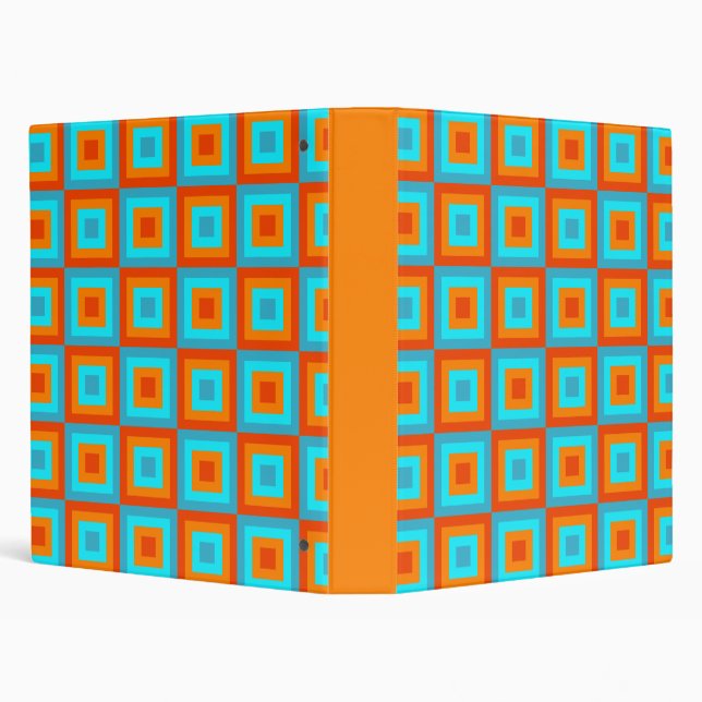 Classeur Couleur Motif géométrique Turquoise Orange (Arrière-plan)