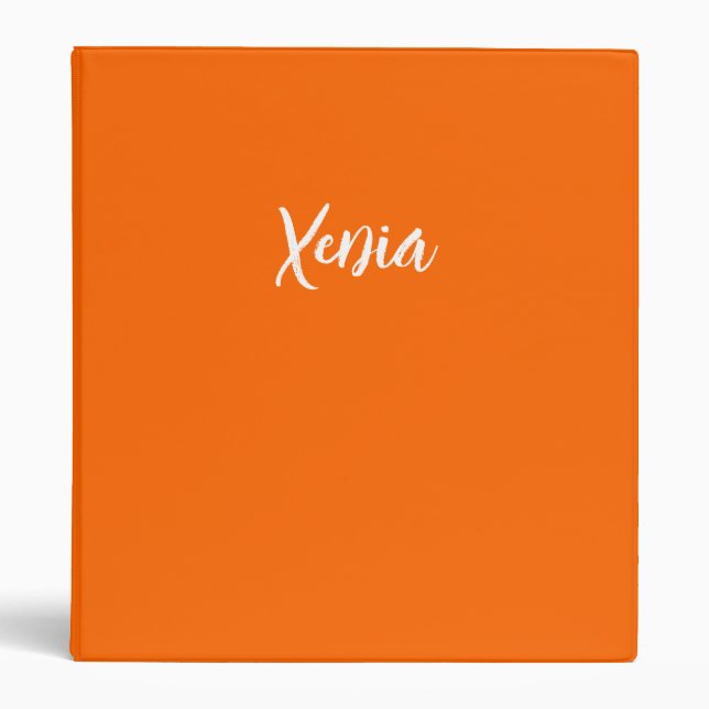 Classeur couleur rouge orange néon BOLD -personnalisée (Devant)