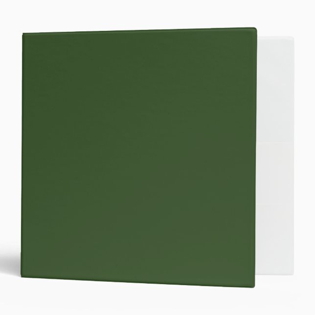 Classeur Couleur solide verte de mousse foncée (Devant/intérieur)