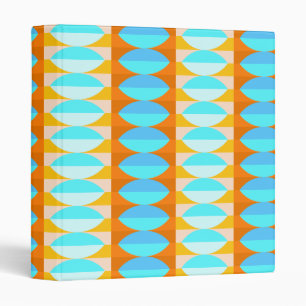 Classeur Couleur Turquoise Bleu Orange Jaune Motif