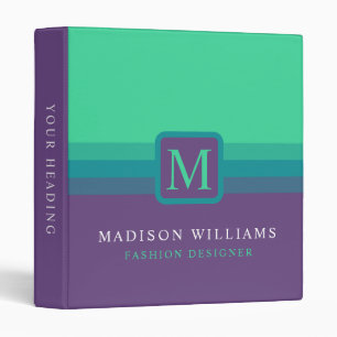 Classeur Couleur violet bleu clair personnalisé