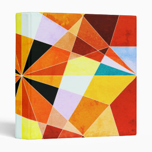Classeur Couleurs chaudes Cool formes géométriques angulair
