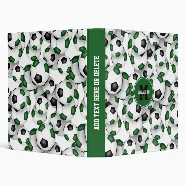 Classeur couleurs de l'équipe verte noire scrapbook de foot (Arrière-plan)