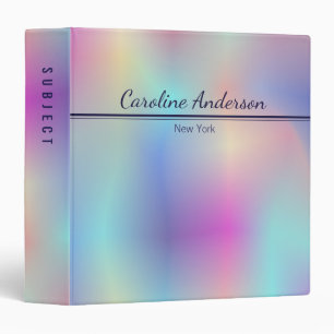 Classeur couleurs pastel irisées