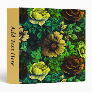 Classeur Couleurs uniques Vintage imprimé floral