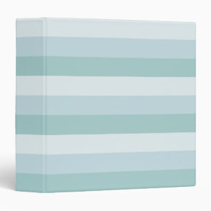 Classeur Couleurs vert bleu pastel clair rayé élégant