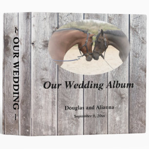 Classeur Country Horses Grey Barnboard Album de mariage