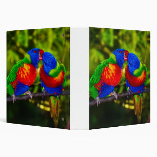 Classeur Couple coloré de perroquets de baiser