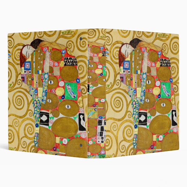 Classeur Couple de la Fulfillment de Gustav Klimt Nouveau (Arrière-plan)