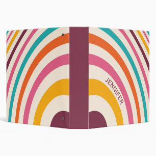 Classeur Courbes de style rétro coloré