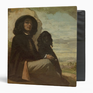 Classeur Courbet avec son chien noir, 1842