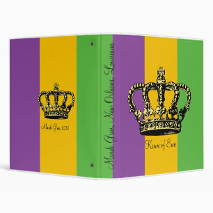 Classeur Couronne de drapeau de mardi gras