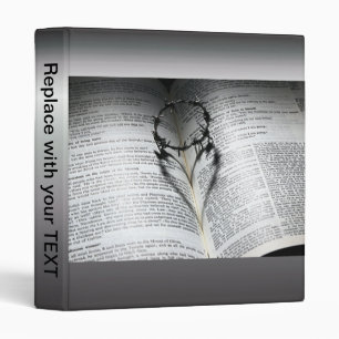 Classeur Couronne d'épines Coeur et Bible