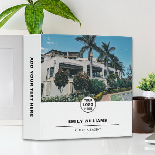 Classeur Courtier immobilier avec logo personnalisé et phot