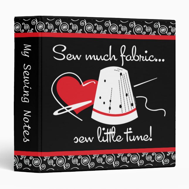 Classeur Cousez beaucoup de tissu (Devant/Côté)